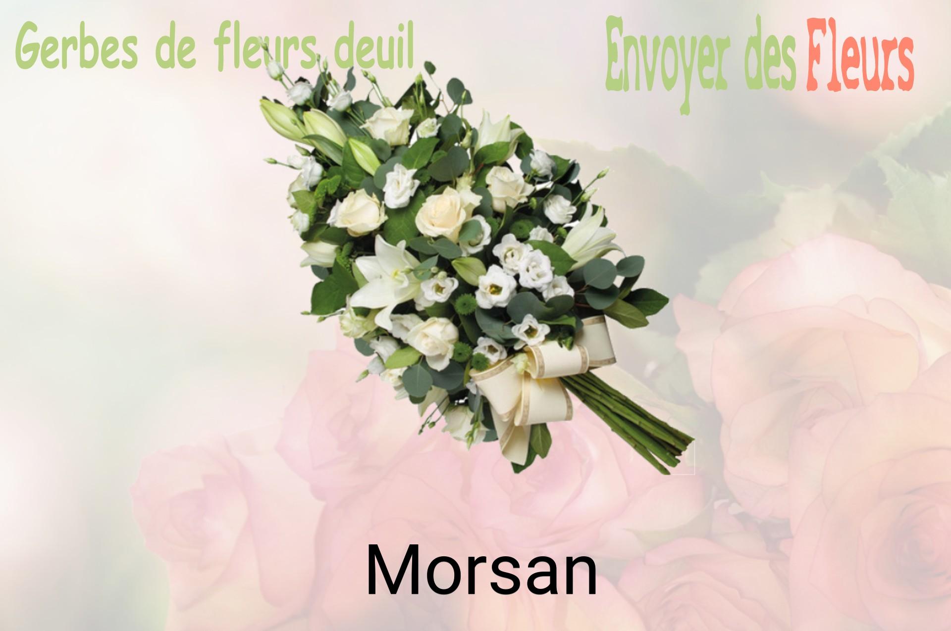 Gerbe de fleurs de deuil livrée à Morsan